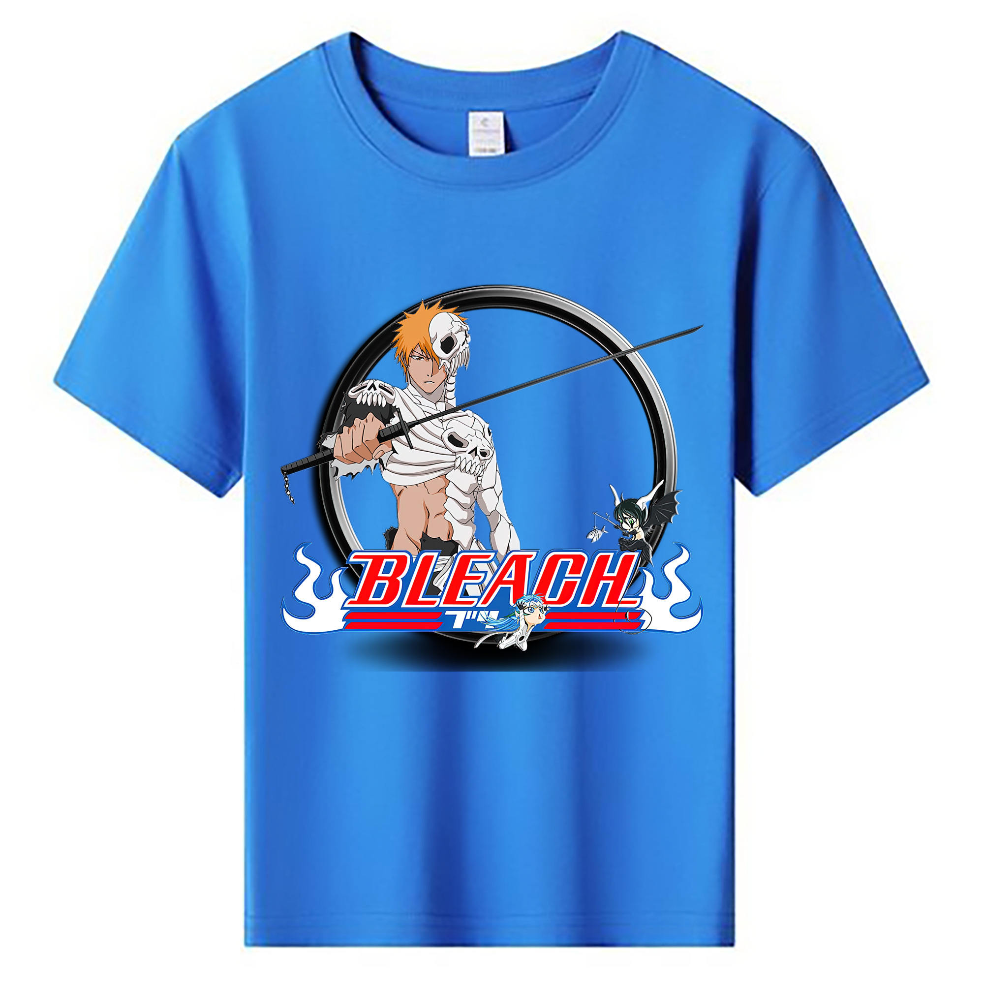 （画像用） ブリーチ 黒崎一護（くろさき いちご）BLEACH Kurosaki Ichigo 綿100％キッズTシャツ（フロントプリント）